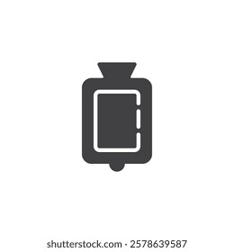 Rubber hot water bottle vector icon. filled flat sign for mobile concept and web design. Hot Water Bottle glyph icon. Symbol, logo illustration. Vector graphics