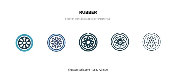 rubber icon in different style vector illustration. two colored and black rubber vector icons designed in filled, outline, line and stroke style can be used for web, mobile, ui