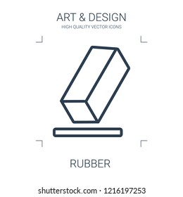 rubber icon. high quality line rubber icon on white background. from art collection flat trendy vector rubber symbol. use for web and mobile