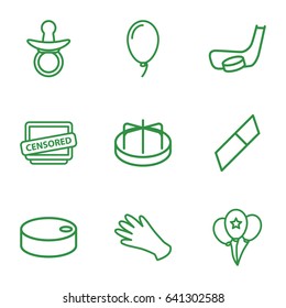 Rubber icons set.  