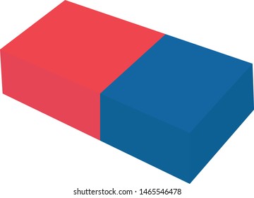 Rubber, illustration, vector on white background.