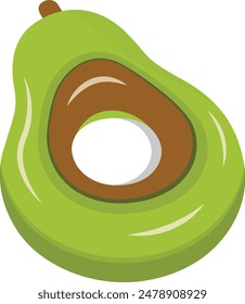 Ilustración de anillo inflable de goma en diseño minimalista de dibujos animados. Circle Lifebuoy para nadar. Diseño de Vector aislado.