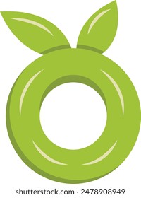 Rubber Inflatable Ring Illustration in Minimalist Cartoon Design. Circle Lifebuoy for Swimming. Isolated Vector Design.