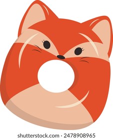 Rubber Inflatable Ring Illustration in Minimalist Cartoon Design. Circle Lifebuoy for Swimming. Isolated Vector Design.