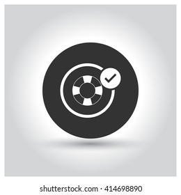 Rubber lifebuoy icon