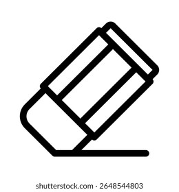 Rubber line icons.School supplies. Simple vector symbol used for school, travel, or education themes. Clean linear design, editable stroke, isolated on white.