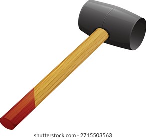 rubber mallet build tool realistic style
