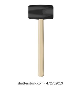 Rubber Mallet hammer. Vector illustration