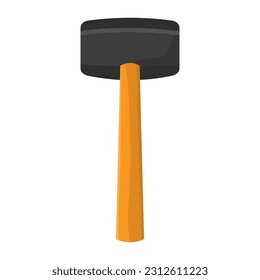 Rubber mallet illustration, vector clipart on a white background.