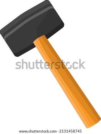 Rubber mallet, illustration, vector on a white background.
