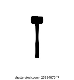 Rubber Mallet Silhouette icon vector illustration. Modern hand tool in trendy style. Editable graphic resources for many purposes.