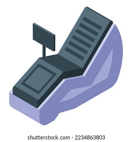 Rubber massage chair icon isometric vector. Spa health. Foot therapy