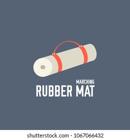 Rubber mat art icon. Rubber mat classic background. Rubber mat illustration concept. 