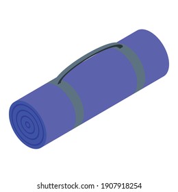 Icono de alfombra de goma. Isométrico del icono del vector de la alfombra de caucho para el diseño web aislado en fondo blanco