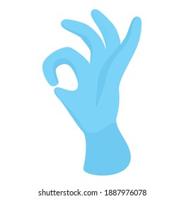 Rubber medical gloves icon. Cartoon of rubber medical gloves vector icon for web design isolated on white background
