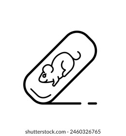 rubber, mouse eraser, vector icon	