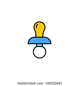 Rubber nipple flat line icon