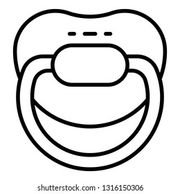 Rubber nipple icon. Outline rubber nipple vector icon for web design isolated on white background