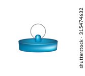 Rubber plug in blue design