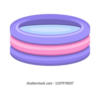 Rubber pool on white background