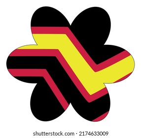 Rubber pride flag format. LGBT community flag