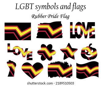 Rubber pride flag format. LGBT community flag