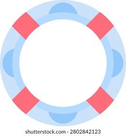 Rubber Ring Flat Icon Vector Design