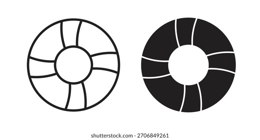Diseño de símbolo de contorno de concepto de anillo de goma. Ilustración de elemento simple.