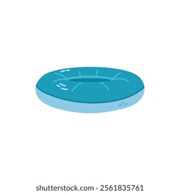 Rubber ring icon in flat color style. Swimming pool equipment