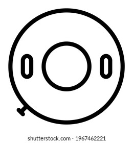 Rubber ring icon with outline style and pixel perfect base. Suitable for website design, logo, app and UI. Based on the size of the icon in general, so it can be reduced.