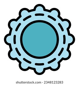 Rubber ring icon outline vector. Pet care. Animal accessories color flat