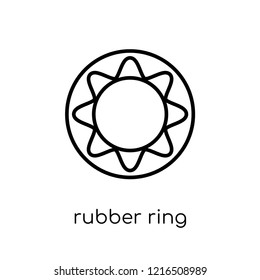 rubber ring icon. Trendy modern flat linear vector rubber ring icon on white background from thin line collection, outline vector illustration