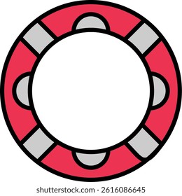 Rubber Ring Line Vector Icon Design