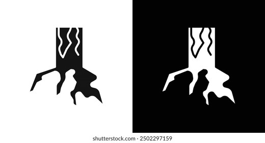 Conjunto de logotipo de raíces de goma Vector
