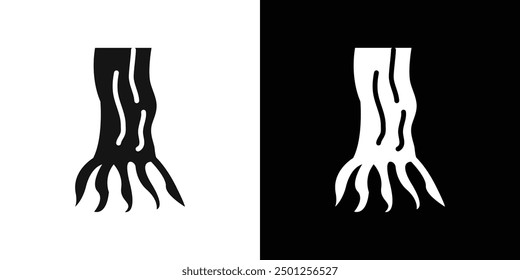 Gummi-Wurzeln-Symbol Symbol Symbol-Zeichen im ausgefüllten Stil