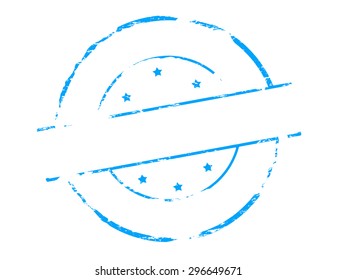 Rubber round stamp with no text inside, vector illustration