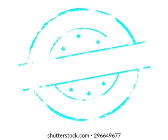 Rubber round stamp with no text inside, vector illustration