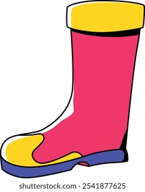 Rubber Safety Boots of Illustration