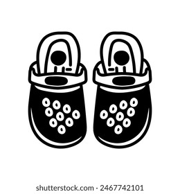 Rubber Sandals Isolated Icon, Vector Illustration