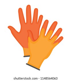 
A rubber shaped hands denoting protective gloves icon
