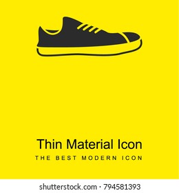 Rubber shoes bright yellow material minimal icon or logo design