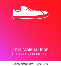 Rubber shoes red and pink gradient material white icon minimal design