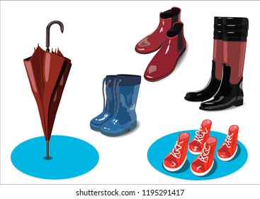 Rubber shoes for women, children and dogs
