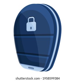 Rubber smart car key icon. Cartoon of Rubber smart car key vector icon for web design isolated on white background