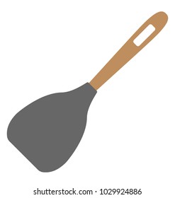 
Rubber spatula with a wooden handle, cooking turner
