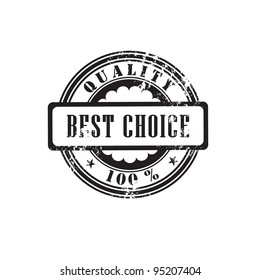 Rubber stamp "best choice" in vector format