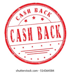 rubber stamp "cash back" on white, vector illustration