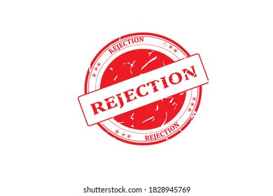 Rubber Stamp Circle Star On Rejection