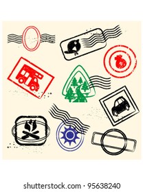 Rubber Stamp Collection Set              vector eps10