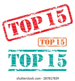 Rubber stamp design TOP FIFTEEN